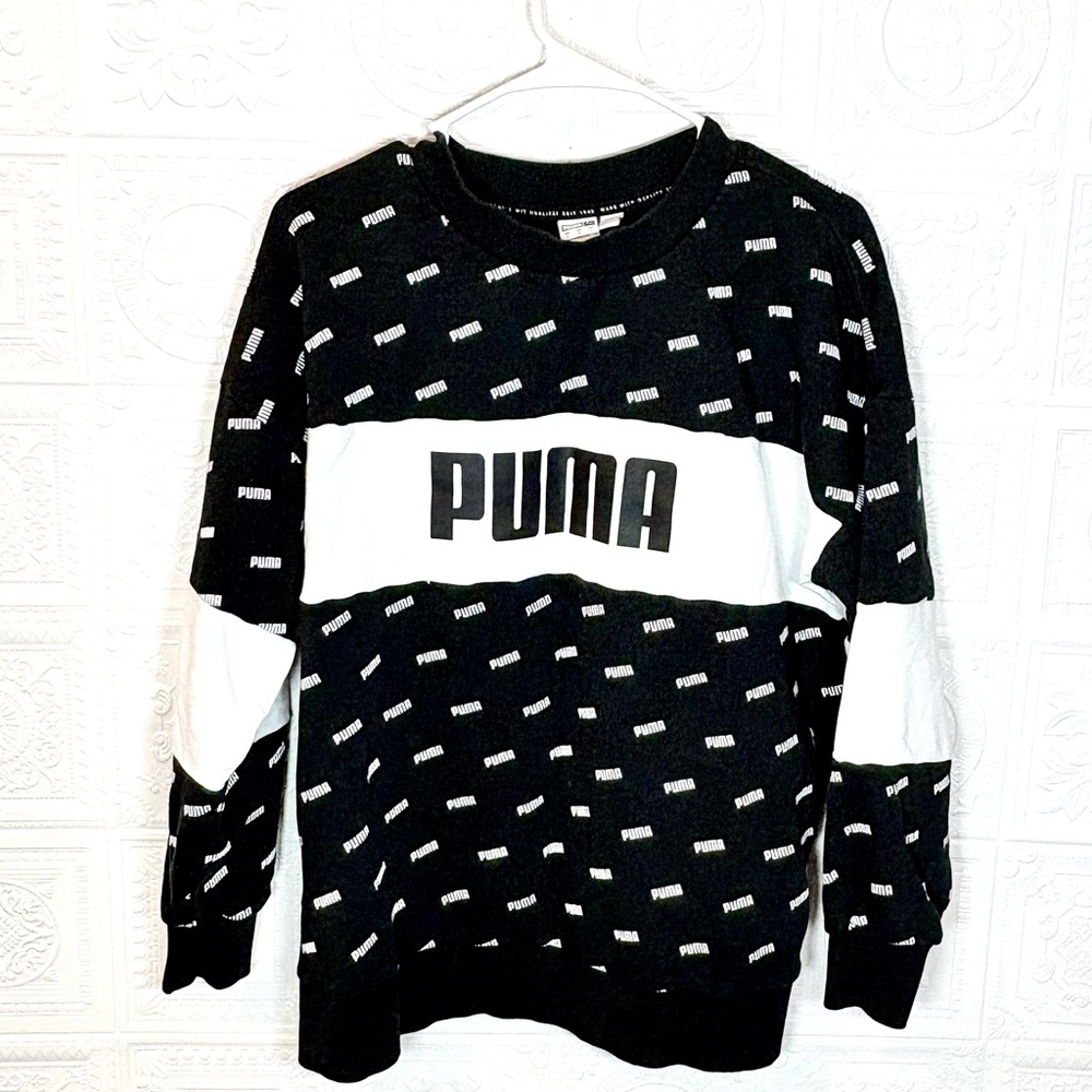 Puma logo crew neck sweatshirt sz L